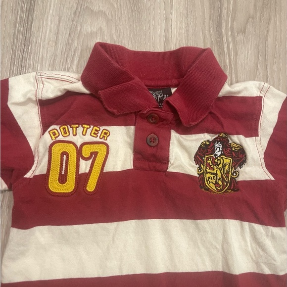 harry potter Other - Vintage 2007 Kids Harry Potter Preppy Striped Polo Shirt Red White